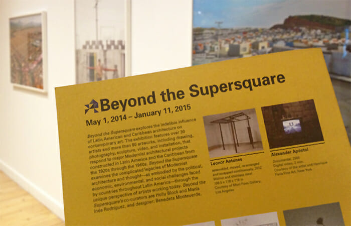"Beyond the Supersquare" runs through January 11, 2015 at the Bronx Museum of the Arts.