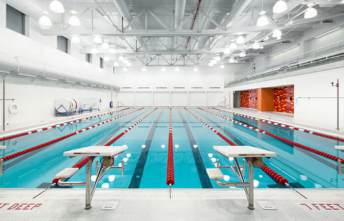  The center's competition-sized pool is one of the features that make this Manhattan facility so unique.