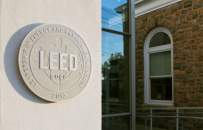 The Mamaroneck Public Library has achieved LEED Gold certification, the first LEED certification in the Village.