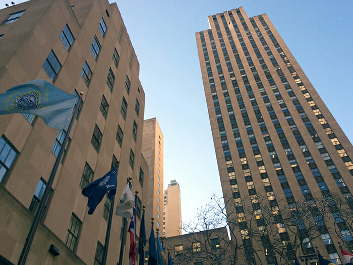 Even before it became a rink, the heart of Rockefeller Center was a nexus of social and cultural interaction.