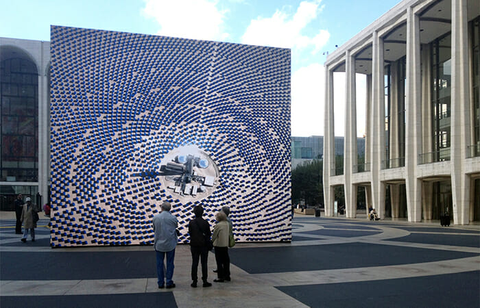 "Solar Reserve (Tonopah, Nevada) 2014," by John Gerrard, is located in Josie Robertson Plaza at Lincoln Center and is on view until December 1, 2014.