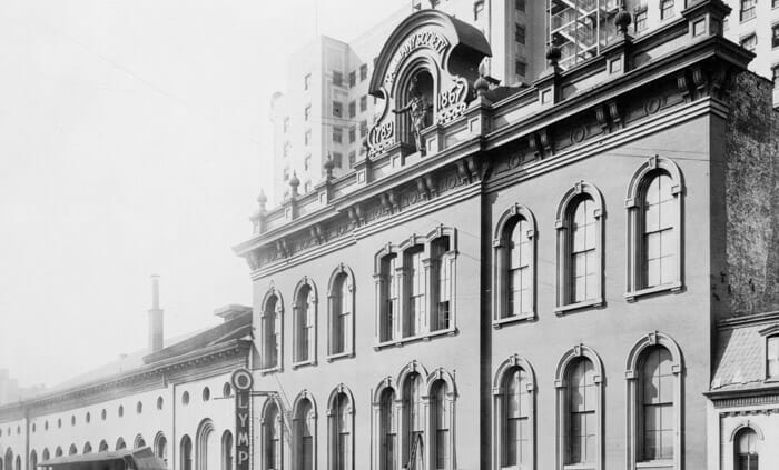 Prior to its move to Union Square East, the Tammany Hall political machine operated from a grand edifice on 14th Street that no longer stands. A statue of Chief Tamanend was prominently featured in a rooftop niche.
