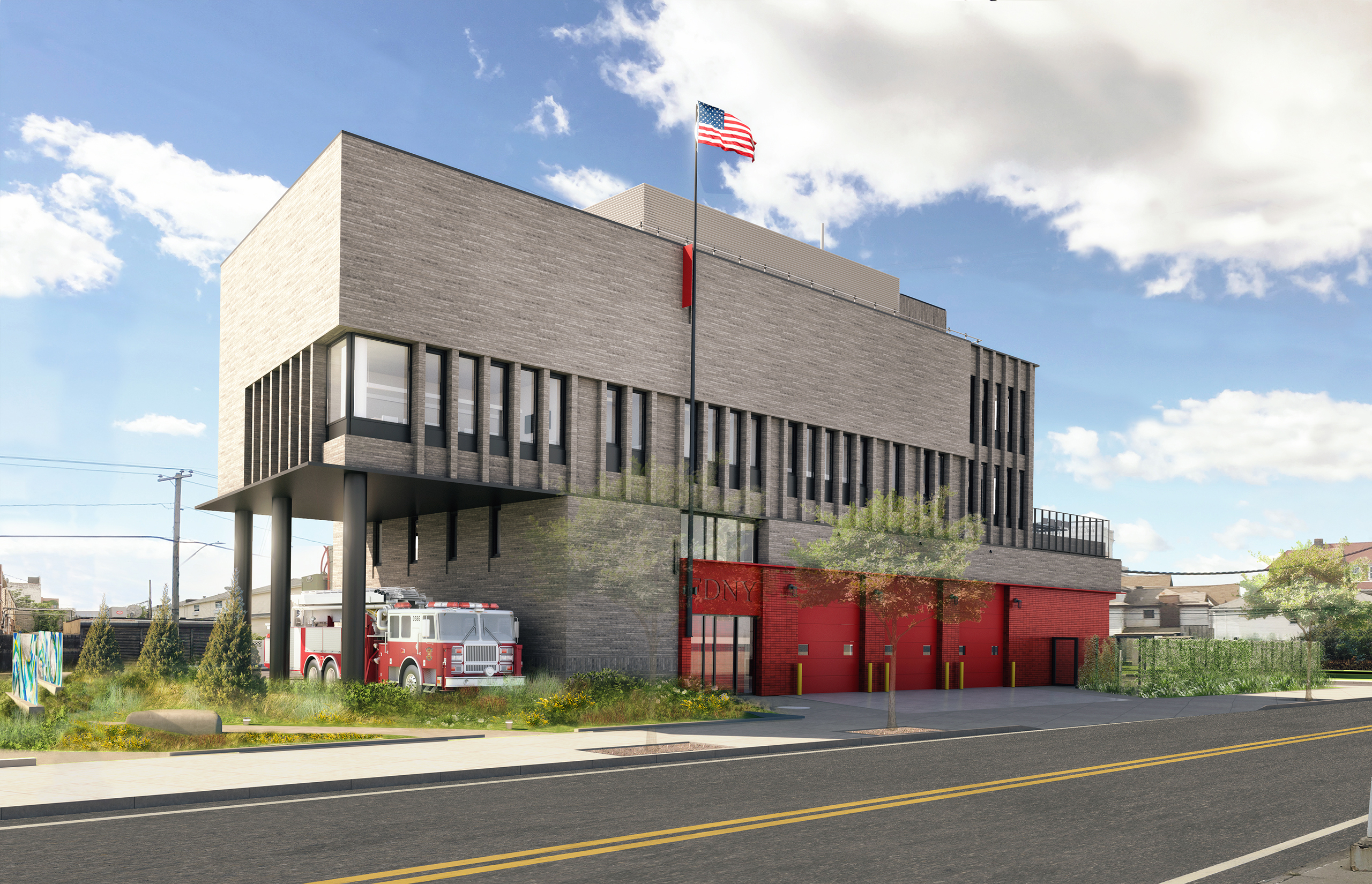 FDNY Fire Station Far Rockaway - BKSK Architects
